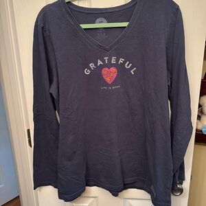 Life is Good Long sleeve Crusher t-shirt